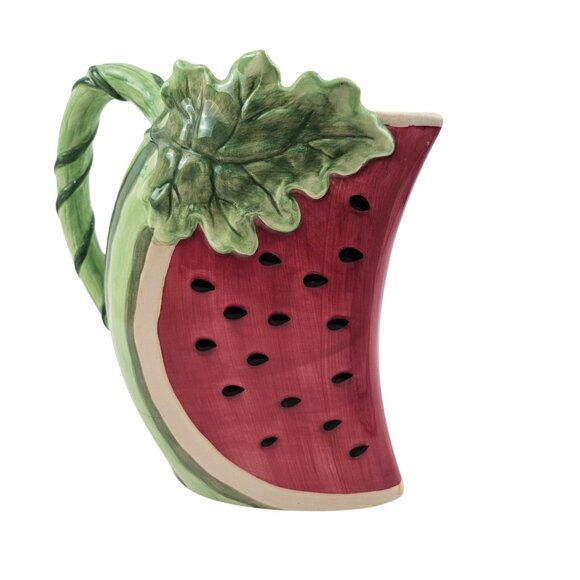 Valerie Cumberland Other - Valerie Cumberland Watermelon Pitcher Hand Painted Fruit Kitchen Decor Summer